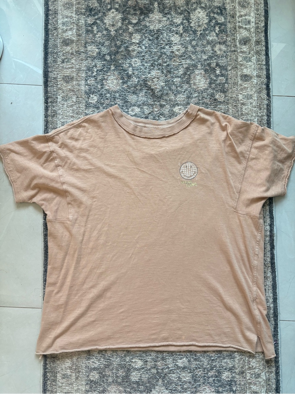 aerie Short Sleeve Tee in Light Brown